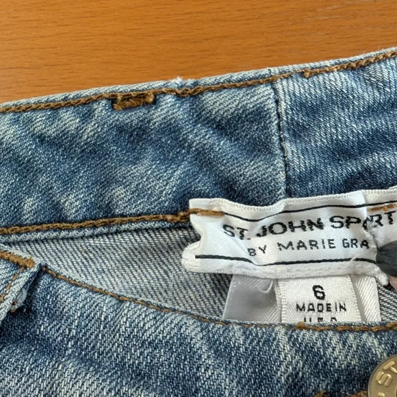 ST JOHN Vintage Sport Capri Denim Jeans Size 8 - Picture 11 of 12